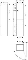 Vorschau: Hansgrohe Xevolos E Hochschrank 176x40x36cm, Türanschlag rechts