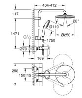 Vorschau: Grohe Tempesta System 250 Duschsystem mit Wannenthermostat, chrom