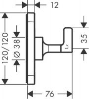 Vorschau: Axor Citterio E Trio/Quattro Ab- und Umstellventil 12x12, Unterputz