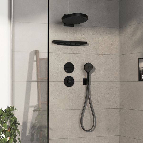 Hansgrohe ShowerSelect Comfort S Ventil Unterputz für 3 Verbraucher, schwarz matt