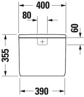 Vorschau: Duravit Qatego Spülkasten 3/6L mit Dual Flush, für Anschluss unten links, HygieneGlaze, weiß