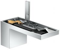 Axor MyEdition Einhebel-Waschtischmischer 70 mit Push-Open Ablaufgarnitur, ohne Platte 47012000