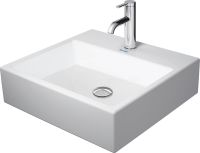 Duravit Vero Air Waschtisch 50x47cm, mit 1 Hahnloch, ohne Überlauf, geschliffen, weiß 2350500071