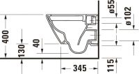 Vorschau: Duravit D-Neo Wand-WC 48x37cm, WonderGliss, rimless, weiß