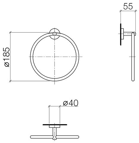 Dornbracht Serienneutral Handtuchring, rund