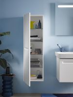 Vorschau: Duravit No.1 Halbhochschrank mit 1 Tür und 4 Glasfachböden N11308L18180000