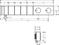 Vorschau: Axor Edge Thermostatmodul Select 610/100 Unterputz für 4 Verbraucher