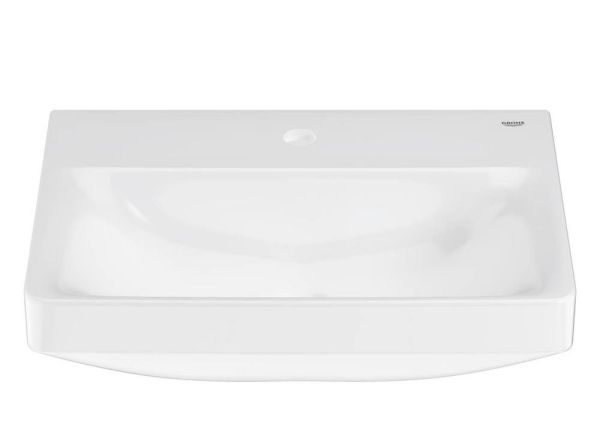 Grohe Euro Keramik Waschtisch 55cm mit Hahnloch, ohne Überlauf, weiß