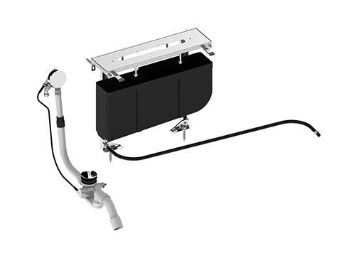 Keuco Montageblock für 3-Loch Fliesen-Wannenrandarmatur 51130000075