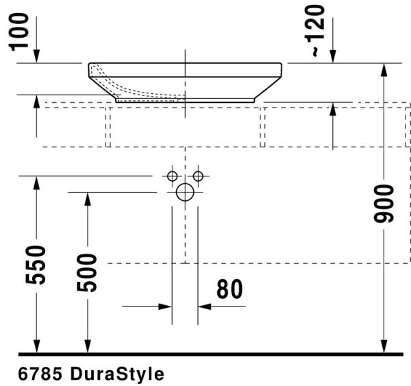 Duravit DuraStyle Aufsatzbecken 60x38cm weiss 03496000001