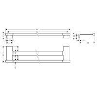 Vorschau: hansgrohe AddStoris S Doppelbadetuchhalter, brushed bronze