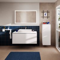 Vorschau: hansgrohe Xilesa E Konsole 118x55cm für Aufsatzwaschtisch mittig ohne Hahnloch