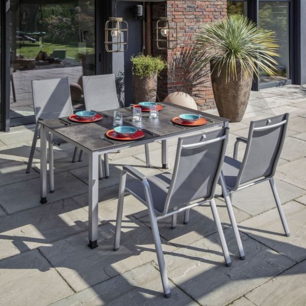 KETTLER CIRRUS Silver-Line Stapelsessel silber/anthrazit-grau 0100361-0001