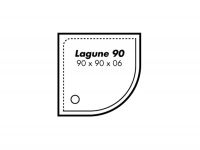 Vorschau: Polypex LAGUNE 90 Viertelkreis-Duschwanne 90x90x6cm