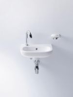 Vorschau: Duravit D-Code Handwaschbecken rechteckig 36x27cm, mit 1 Hahnloch links, mit Überlauf, weiß 0705360009