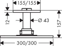 Vorschau: Axor ShowerSolutions Kopfbrause 300/300 1jet mit Deckenanschluss