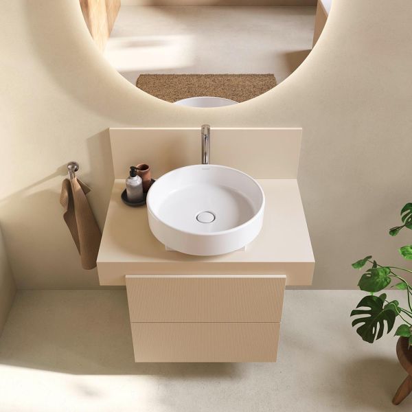 Duravit Balcoon Set Aufsatzbecken mit Unterschrank 80cm, sandbeige matt