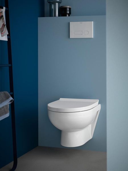 Duravit No.1 Wand-WC 48x36,5cm, oval, HygieneGlaze, weiß 2575092000