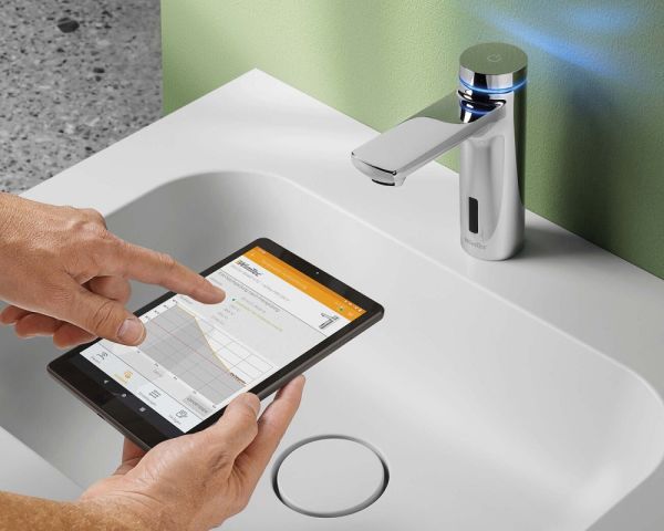 WimTec SMART E10 HyPlus PRO berührungslose Waschtischarmatur 12V Netzbetrieb, chrom