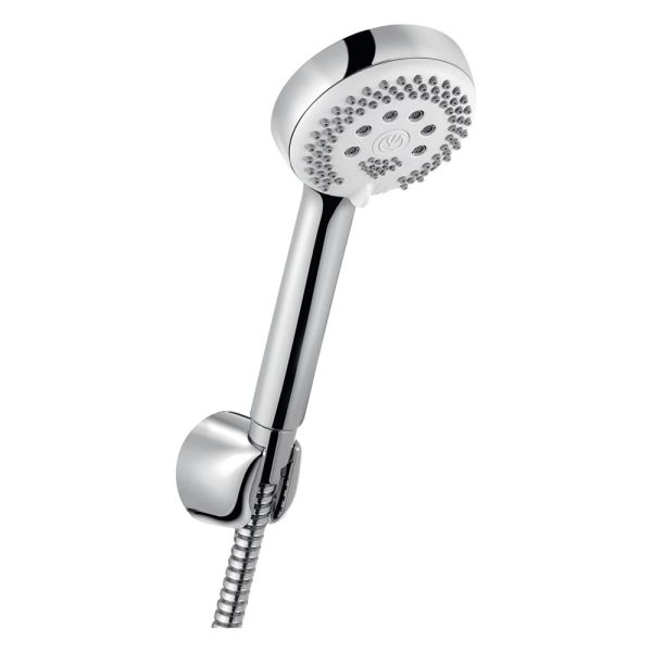 Kludi Logo Wannen-Brause-Set mit Brausehalter, 3 Strahlarten, chrom 6803005-00