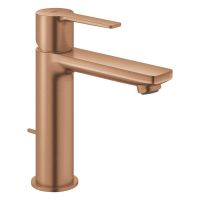Vorschau: Grohe Lineare Badarmatur S-Size, Zugstangen-Ablaufgarnitur, wassersparend, warm sunset gebürstet 32114DL1