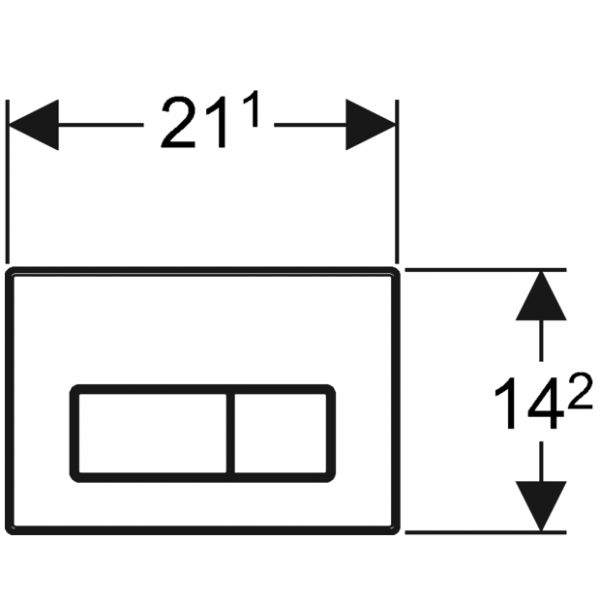 Geberit Kappa50 Betätigungsplatte, für 2-Mengen-Spülung