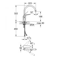 Vorschau: Grohe Euroeco Special Einhand-Spültischbatterie, hoher Auslauf, chrom