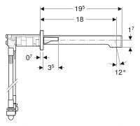 Vorschau: Geberit ONE Waschtischarmatur eckiges Design, Wandmont., Zweigriffmischer, f. UP-Funktionsbox, chrom