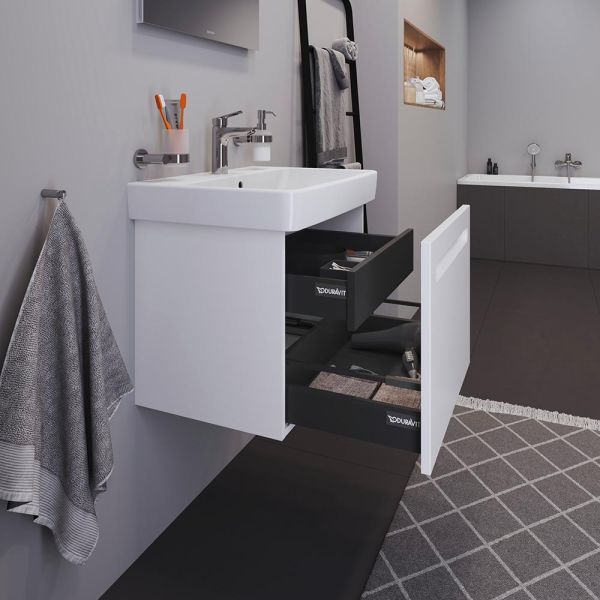 Duravit No.1 Badmöbel-Set 65cm mit Waschtisch, Spiegelschrank, 1 Auszug und Innenschublade