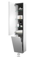 Burgbad Junit Hochschrank mit 1 Tür und 1 Wäschekippe HSIG035LF3148G0175