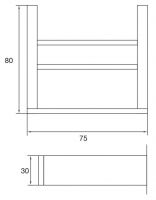 Vorschau: Steinberg Serie 460 Glashalter mit Glas aus Messing, satiniert schwarz, chrom