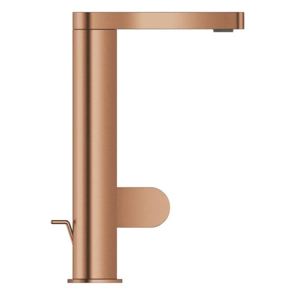Grohe Plus Einhand-Waschtischbatterie, L-Size, Zugstangen-Ablaufgarnitur, warm sunset gebürstet
