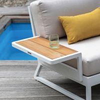 Vorschau: KETTLER OCEAN SKID PLATFORM Mittelteil mit Ablagen, weiß mattlinen chalk