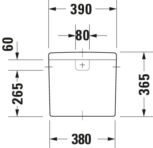 Duravit Starck 3 Spülkasten 3/6L mit Dual Flush, Anschluss rechts oder links, WonderGliss, weiß