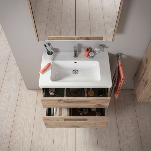 Duravit D-Code Möbelset 80cm Waschtisch mit Unterschrank