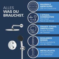 Vorschau: Grohe Precision Unterputz-Duschsystem, mit Thermostat, rund, chrom 34883000