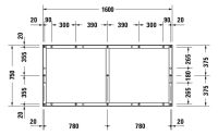 Vorschau: Duravit Tempano Fußgestell 160x80cm