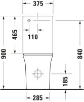 Vorschau: Duravit White Tulip Stand-WC für Kombination, Tiefspüler, spülrandlos, WonderGliss, weiß