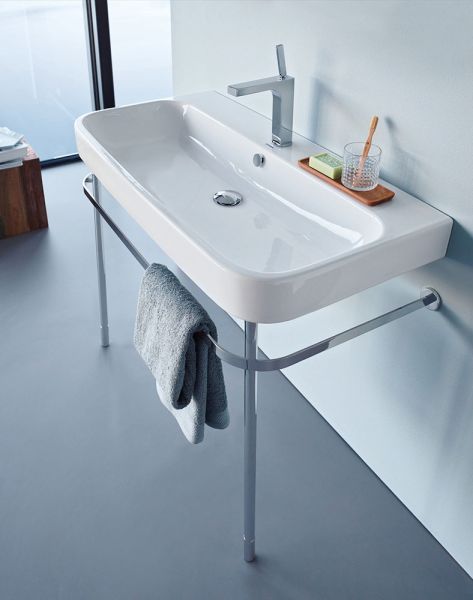 Duravit Happy D.2 Waschtisch rechteckig 100x50,5cm, mit Hahnloch und Überlauf, WonderGliss, weiß 23181000001