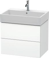 Duravit L-Cube Waschtischunterschrank wandhängend 68x46cm mit 2 Schubladen für Vero Air 235070, weiß, LC627601818