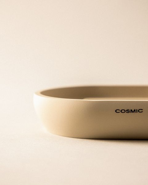 Cosmic Saona Stand-Seifenschale 13cm, pale sand
