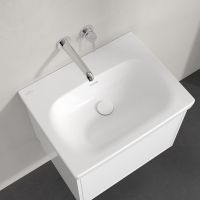 Vorschau: Villeroy&Boch Skyla Waschtisch 60x46cm ohne Hahnloch, mit Überlauf, stone white 5A5162RW 