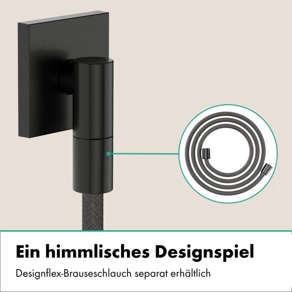 hansgrohe FixFit Fine E Wandanschluss mit Rückflussverhinderer, brushed black chrome