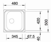 Vorschau: Blanco Tipo 45 Edelstahlspüle, edelstahl naturfinish