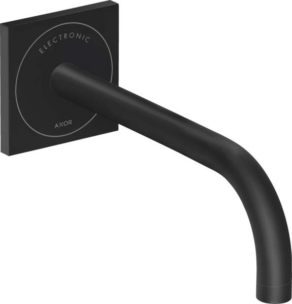AXOR Uno Elektronik-Waschtischarmatur Unterputz für Wandmontage mit Auslauf 225 mm, mattschwarz 38120670