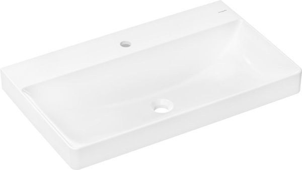 hansgrohe Xelu Q Waschtisch 80x48cm mit Hahnloch, weiß