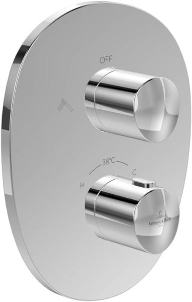 Villeroy&Boch Antao Unterputz-Thermostat mit Zweiwege-Mengenregulierung, chrom TVS11100200061
