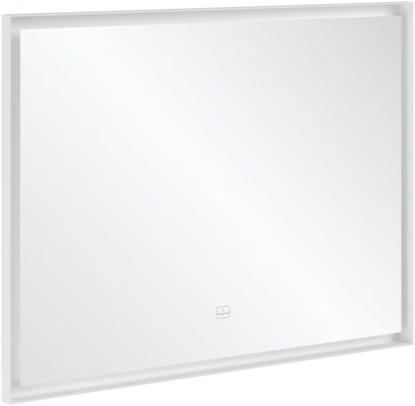 Villeroy&Boch Subway 3.0 LED-Spiegel, 100x75cm, mit Sensordimmer, weiß matt