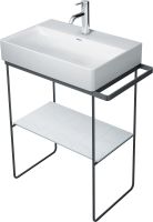 Vorschau: Duravit DuraSquare Metallkonsole bodenstehend/Wandmontage zu Waschtisch 235660, schwarz matt 0031134600