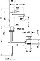 Vorschau: Duravit Wave Einhebel-Waschtischarmatur M mit Zugstangen-Ablaufgarnitur, chrom wassersparend WA1022001010